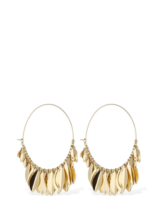Isabel Marant: Shiny Lea hoop earrings - Altın Rengi - women_1 | Luisa Via Roma