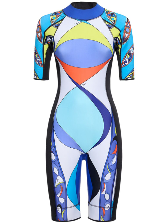Pucci: Jumpsuit con estampado - Multicolor - women_0 | Luisa Via Roma