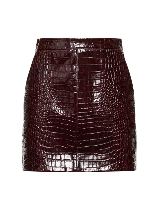 Croc embossed leather mini skirt Bally Women Luisaviaroma