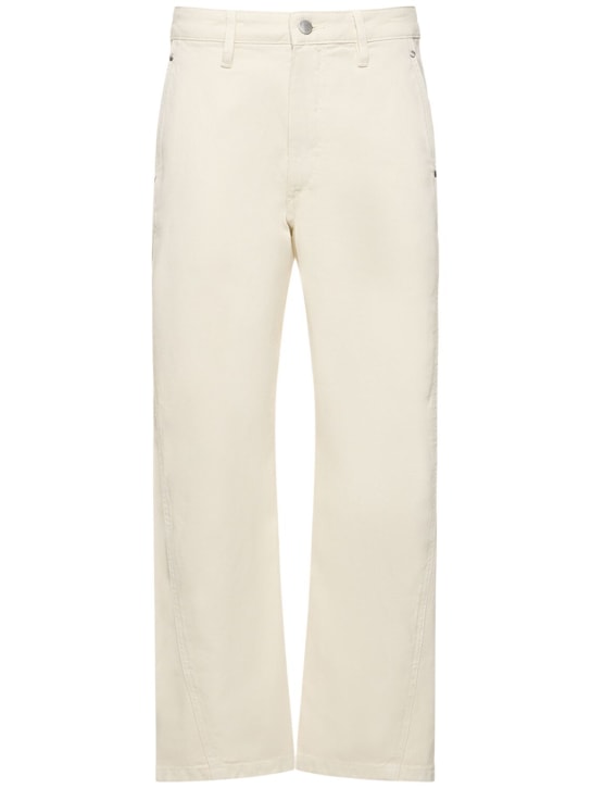 Lemaire: Pantalones de algodón - Blanco - women_0 | Luisa Via Roma