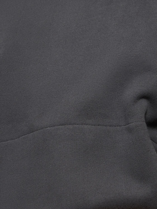 Lemaire: Sweat-shirt en coton mélangé à capuche - Gris - women_1 | Luisa Via Roma