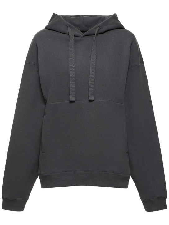 Lemaire: Cotton blend hoodie - Grey - women_0 | Luisa Via Roma