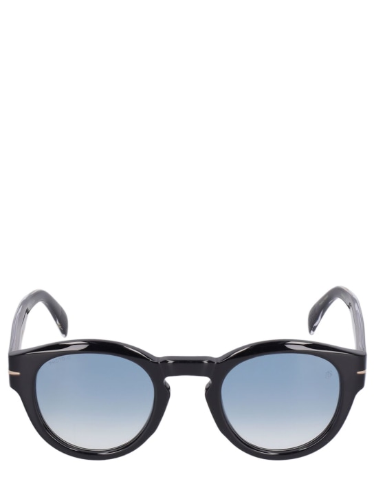 DB Eyewear by David Beckham: DB round acetate sunglasses - Black/Blue - men_0 | Luisa Via Roma