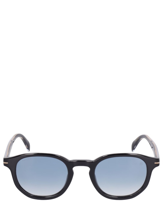 DB Eyewear by David Beckham: DB round acetate sunglasses - Black/Blue - men_0 | Luisa Via Roma