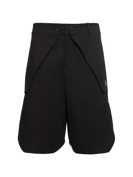 A-COLD-WALL*: Cotton cargo shorts - Black - men_0 | Luisa Via Roma