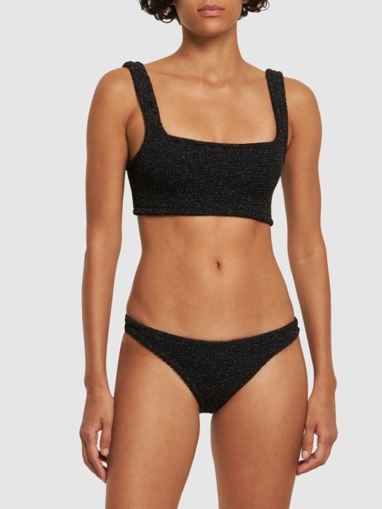 Hunza G: Printed bikini set - Siyah/Altın - women_1 | Luisa Via Roma