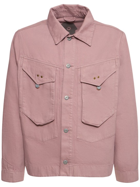 Objects Iv Life: Logo print cotton denim jacket - Pink - men_0 | Luisa Via Roma