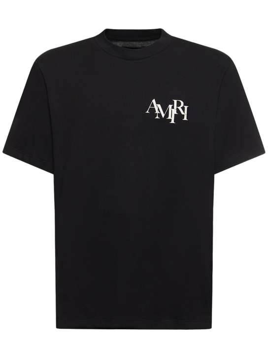 Logo print cotton jersey t-shirt - Amiri - Men | Luisaviaroma