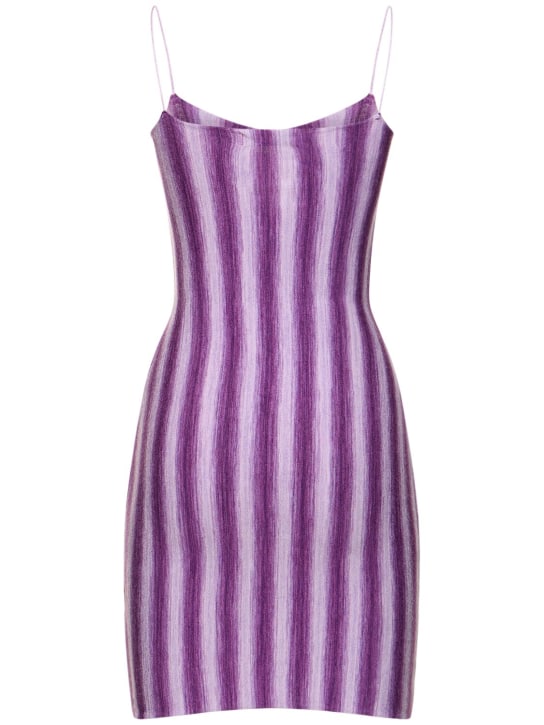 Gimaguas: Simi striped viscose mini dress - Lilac/Multi - women_0 | Luisa Via Roma