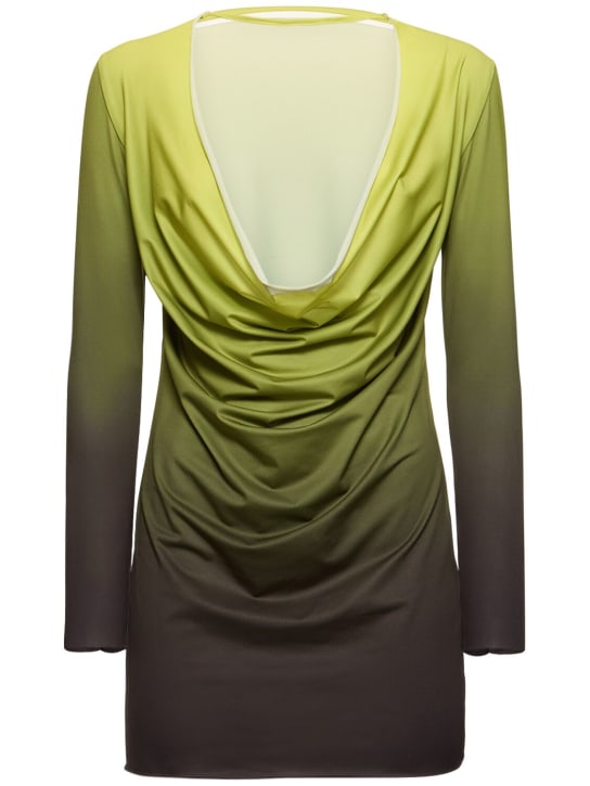 Gimaguas: Alba渐变色平纹针织长袖迷你连衣裙 - 绿色/多色 - women_0 | Luisa Via Roma