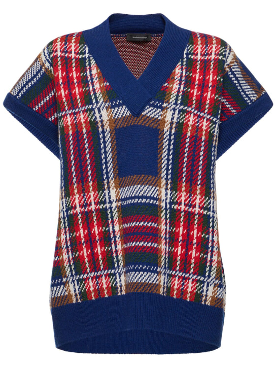 Made In Tomboy: Maglia Gilette in lana check - Multicolore - women_0 | Luisa Via Roma