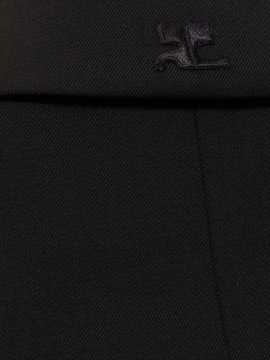 Courreges: Tailored stretch wool blazer - Black - men_1 | Luisa Via Roma