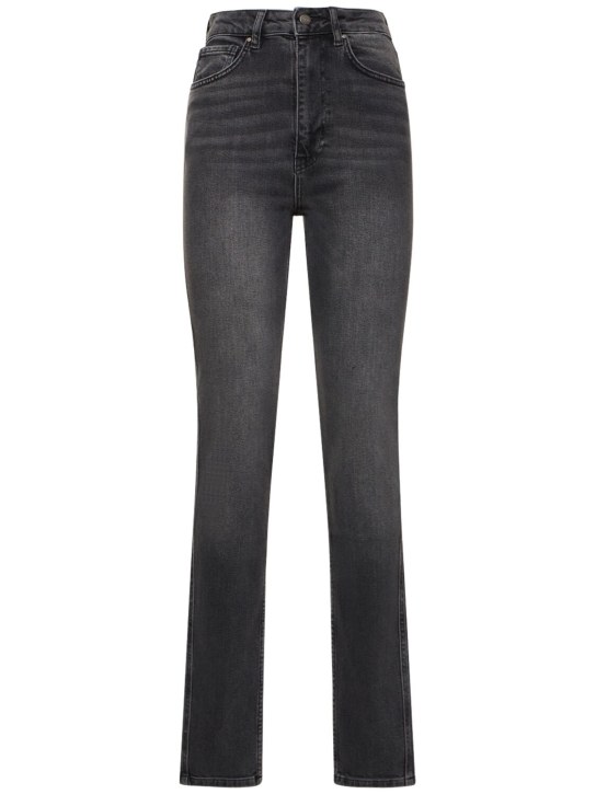 ANINE BING: Gerade Jeans aus Stretch-Baumwolle „Beck“ - Dunkelgrau - women_0 | Luisa Via Roma