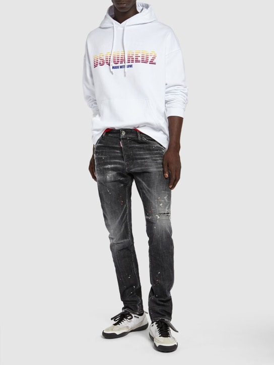 Dsquared2: Cool Guy fit cotton denim jeans - Black - men_1 | Luisa Via Roma