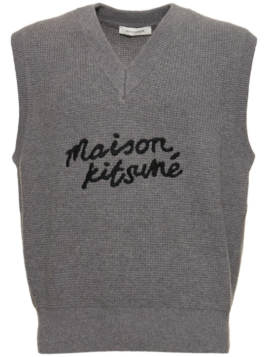 Maison kitsune handwriting oversize vest - Maison Kitsuné - Men