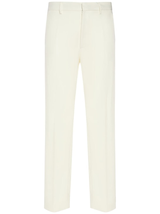 Dsquared2: Tailored wool blend pants - Off White - men_0 | Luisa Via Roma