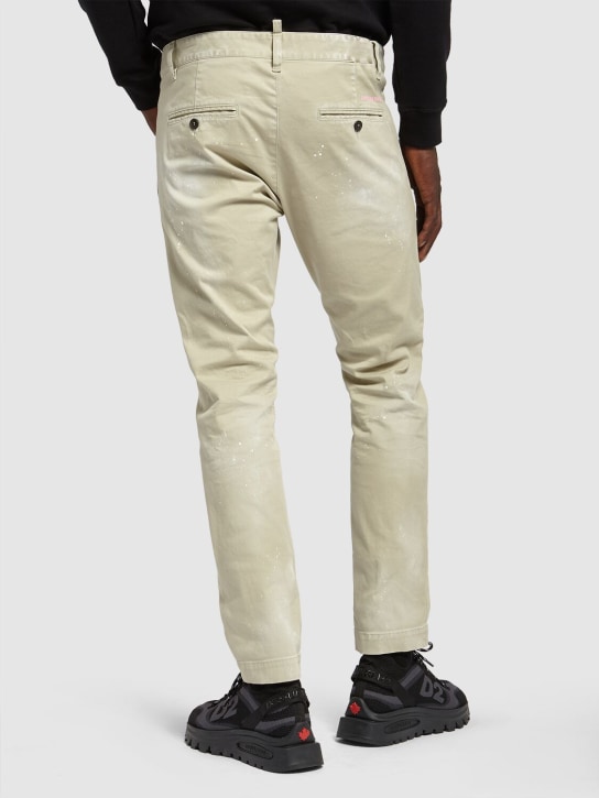 Dsquared2: Cool Guy stretch cotton drill pants - men_2 | Luisa Via Roma