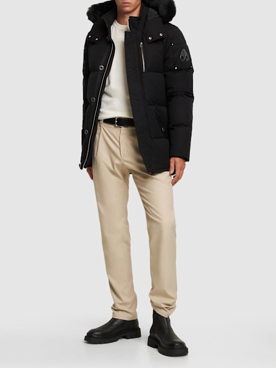 Moose Knuckles: 3Q cotton down jacket - Black - men_1 | Luisa Via Roma