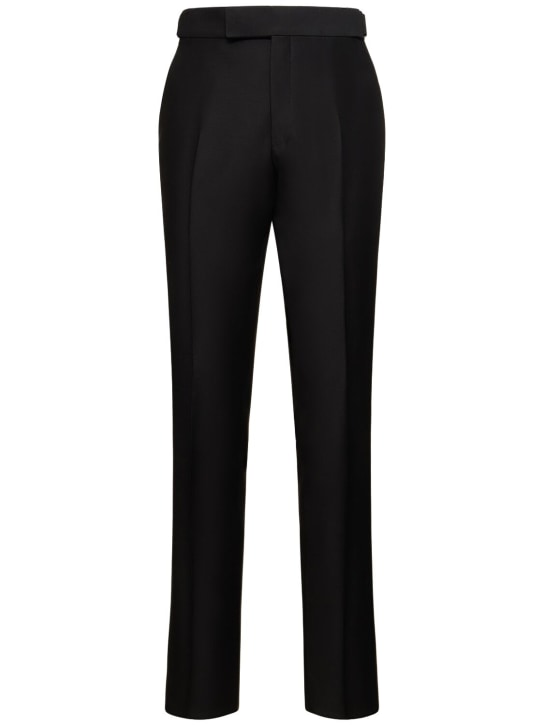 Tom Ford: Pantalones 18,75cm - Negro - men_0 | Luisa Via Roma
