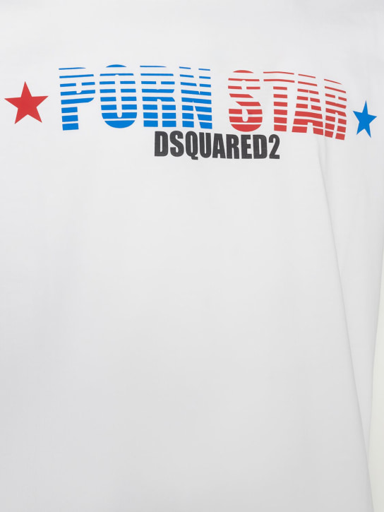 Dsquared2: Rocco Siffredi print cotton t-shirt - men_3 | Luisa Via Roma