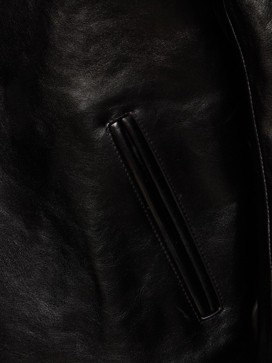Our Legacy: Dyed leather moto jacket - men_3 | Luisa Via Roma