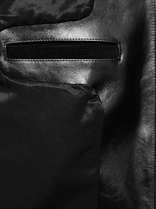 Our Legacy: Dyed leather moto jacket - men_5 | Luisa Via Roma