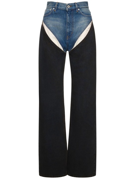 High rise denim jeans w/cutouts - Y Project - Women | Luisaviaroma