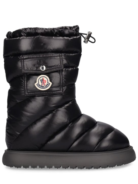 Moncler: Gaia Pocket mid nylon snow boots - Siyah - women_0 | Luisa Via Roma