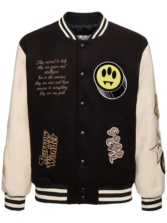 Wool-Blend Letterman Jacket