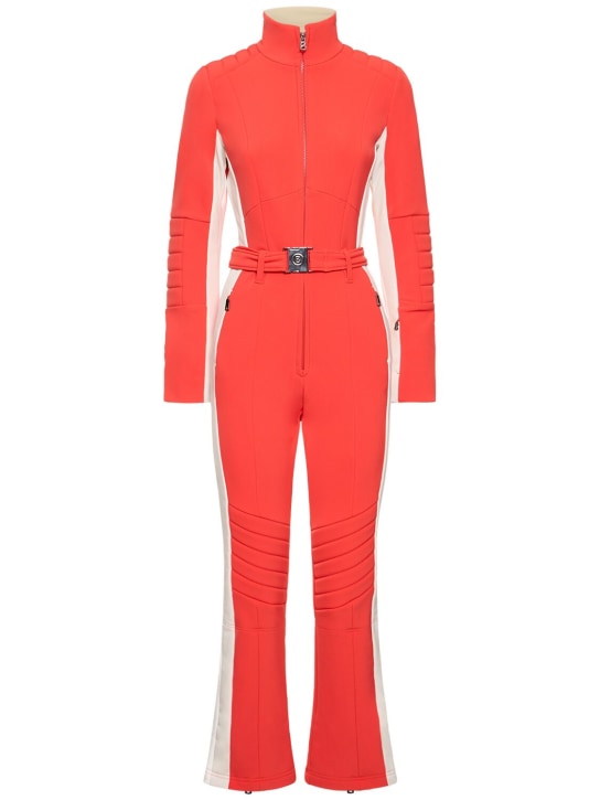 Bogner: Talisha high neck long sleeve ski suit - Orange/Red - women_0 | Luisa Via Roma