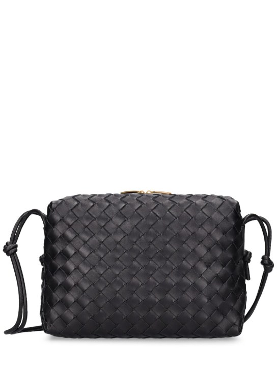Bottega Veneta: Medium Loop leather camera bag - Black - women_0 | Luisa Via Roma
