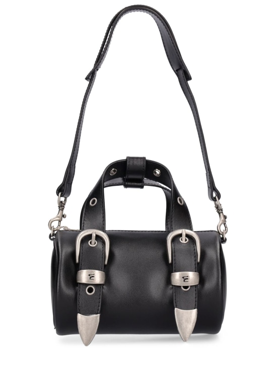 Belted logo leather top handle bag - Marge Sherwood - Women