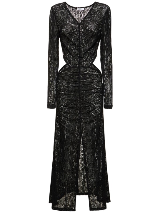 Designers Remix: Langes Kleid aus Stretch-Technostrick „Ava“ - Schwarz - women_0 | Luisa Via Roma