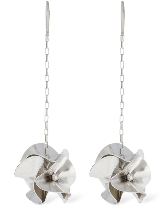 Isabel Marant: Flower power drop earrings - Silver - women_0 | Luisa Via Roma