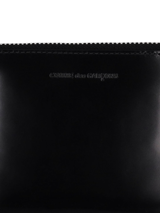 Comme des Garçons Wallet: Mirror inside leather wallet - Silver - women_1 | Luisa Via Roma