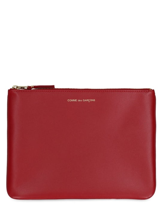 Comme des Garçons Wallet: Classic leather line wallet - Red - women_0 | Luisa Via Roma