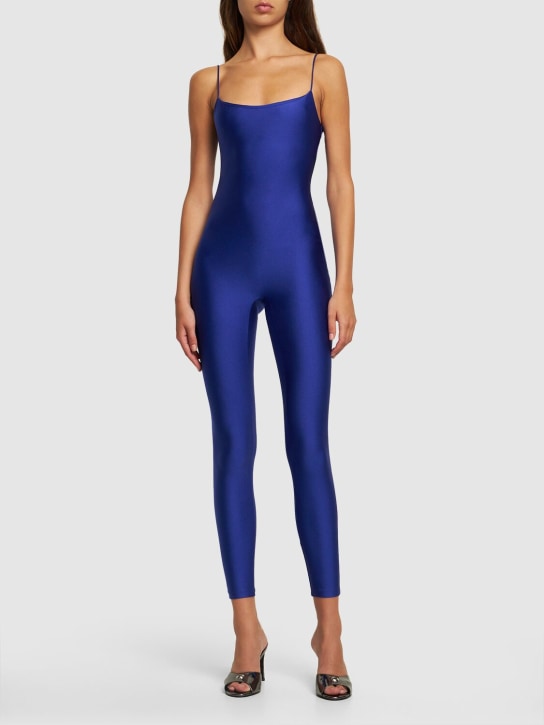 The Andamane: Nicky spaghetti strap jumpsuit - Blue - women_1 | Luisa Via Roma