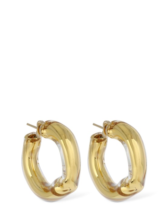 Isabel Marant: Shiny bubble hoop earrings - Altın Rengi - women_0 | Luisa Via Roma