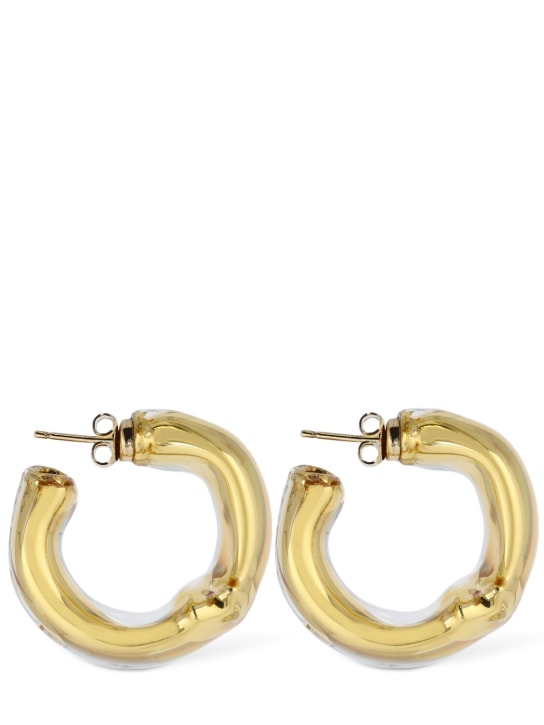 Isabel Marant: Shiny bubble hoop earrings - Altın Rengi - women_1 | Luisa Via Roma