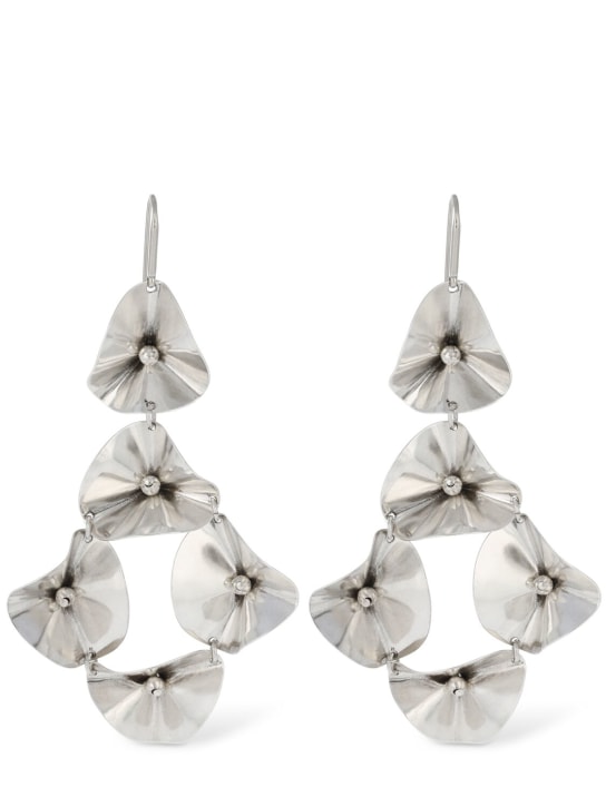 Isabel Marant: Flower power drop earrings - Gümüş - women_0 | Luisa Via Roma