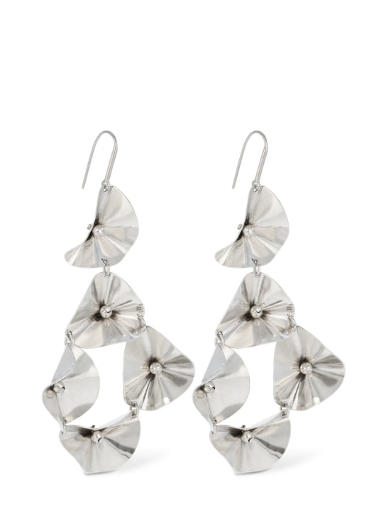 Isabel Marant: Flower power drop earrings - Gümüş - women_1 | Luisa Via Roma
