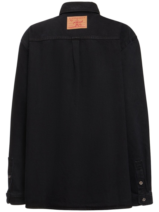 Y/PROJECT: Snap-off oversized denim shirt - women_4 | Luisa Via Roma