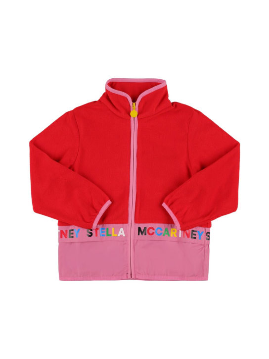 Stella Mccartney Kids: Tech fleece zip-up jacket - Rot/Pink - kids-girls_0 | Luisa Via Roma