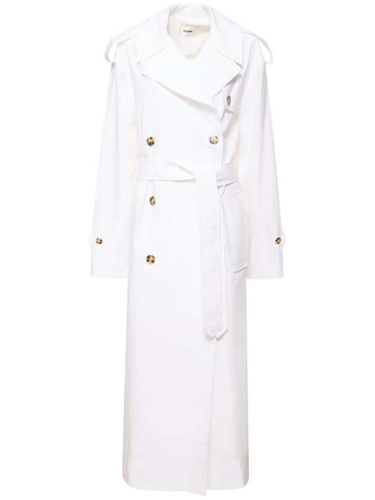 Interior: The Percy cotton poplin trench coat - Blanco - women_0 | Luisa Via Roma