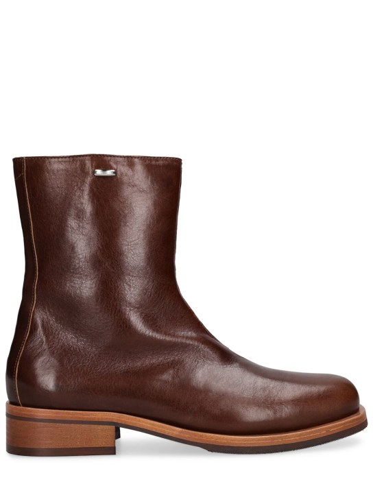 Our Legacy: Camion leather boots - Brown - men_0 | Luisa Via Roma