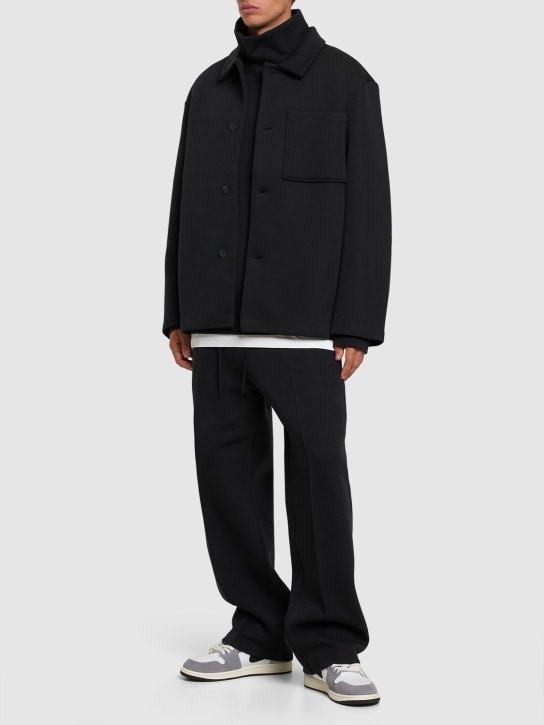 Nike: Pantalon ajusté en Tech Fleece - Noir/Noir - men_1 | Luisa Via Roma