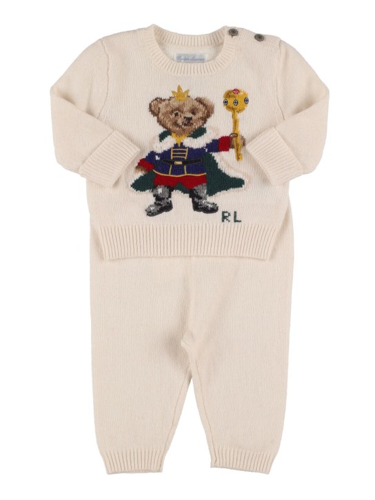 Polo Ralph Lauren: Sudadera y pantalones deportivos de algodón - kids-boys_0 | Luisa Via Roma