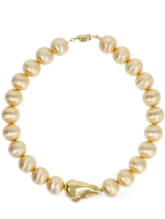 Timeless Pearly: Shell charm beaded choker - Gold - women_0 | Luisa Via Roma