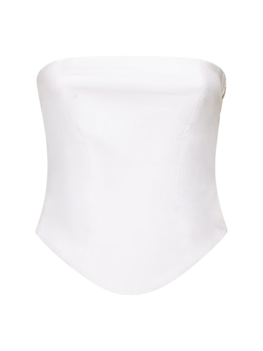 Interior: The Demi cotton bustier top - White - women_0 | Luisa Via Roma
