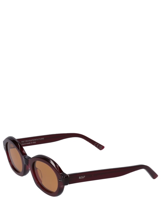 Retrosuperfuture: Marzo Distinct round acetate sunglasses - Bordeaux/Yellow - women_1 | Luisa Via Roma